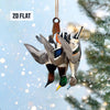 Maxcorners Duck Hunting Flat Ornament, Hunting Rearview Mirror Car Accessories, Hunting Christmas Ornament, Xmas Gift for Dad, Husband, Hunting Lover 2D Flat LM2211