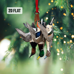 Maxcorners Duck Hunting Flat Ornament, Hunting Rearview Mirror Car Accessories, Hunting Christmas Ornament, Xmas Gift for Dad, Husband, Hunting Lover 2D Flat LM2211