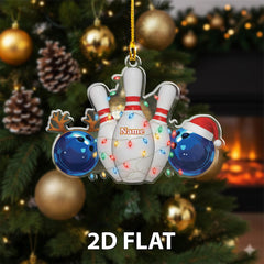 Maxcorners Personalized 2D Flat Bowling Ornament, Custom Bowler Christmas Gift, Bowling Pins Holiday Decoration, League Player Xmas Tree Keepsake
LM1111