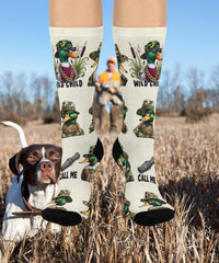 Maxcorners Duck Hunting socks - Perfect gift for Duck Hunters, hunter socks, hunter gift, men's gift, birthday gift, Christmas stocking stuffer LM2611