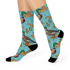 Maxcorners Mallard Duck Design Socks - Perfect Duck Lovers gift, Hunter gift, Birthday gift, Christmas stocking stuffer, Unique Mallard Duck giftLM2611