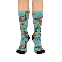 Maxcorners Mallard Duck Design Socks - Perfect Duck Lovers gift, Hunter gift, Birthday gift, Christmas stocking stuffer, Unique Mallard Duck giftLM2611