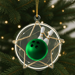 Maxcorners Star Bowling Ball Ornament, Personalized Bowler Christmas Gift, Custom Name Bowling Pin Xmas Decor, Sports Keepsake for Team
LM1111