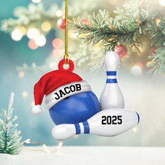 Maxcorners Personalized Bowling Ornament: Custom Name and Year, Wood or Acrylic
LM1111