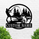 Maxcorners Custom Fishing Metal Sign