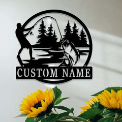 Maxcorners Custom Fishing Metal Sign
