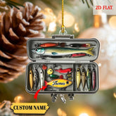 Maxcorners Personalized Fishing Tackle Box 2D Flat Ornament, Fisherman Ornament, Dad Fishing Ornament, Custom Ornament for Him, Gifts for grandpa
2D Flat