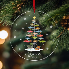 Maxcorners Personalized Fishing Christmas Ornament, Fishing Man Ornament, Christmas Gift For Fishing Lovers, Xmas Tree Decor Gift For Fishing Lovers
2D Flat