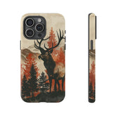 Maxcorners Hunting Stag Deer Buck Ink Forest Full Wrap Phone Case LM1012