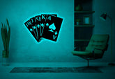 Maxcorners Ace of Spades Poker LED Decor, Gift For Poker Lover, Poker Game Room Wall Art DecorLM1009