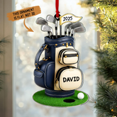 Maxcorners Personalized Golf Bag Acrylic Ornament, Golf Bag Ornament, Christmas Golf Gift, Gift For Golf Lover LM1611