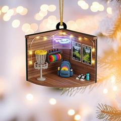 Maxcorners Disc Golf Christmas Ornament, Golf Keychain, Golf Accessories, Christmas Golf Gift, Gift For Golf Dad
