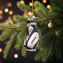 Maxcorners Golf Bag Christmas Ornament, Golfer Ornament, Acrylic Ornament, Golfing Ornament, Golf Lover Gift