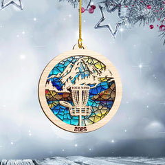 Maxcorners Personalized Disc Golf Christmas Ornament 2025, Wood And Acrylic Ornaments, Gifts For Disc Golfers