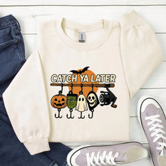 Maxcorners Halloween Catch Ya Later Fishing Shirt, Horror Movie Fans Gift, Scary Halloween Outfits, Halloween Gift