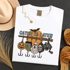 Maxcorners Halloween Catch Ya Later Fishing Shirt, Horror Movie Fans Gift, Scary Halloween Outfits, Halloween Gift