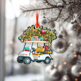 Maxcorners Golf Cart Christmas Ornament, Acrylic Ornament, Christmas Tree Ornaments, Gift For Golfer