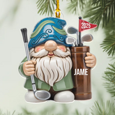 Maxcorners Gnome Golfing Acrylic Ornament, Golf Christmas Ornaments, Custom Golf Gift, Christmas Golf Gift, Golf Decor LM1611
