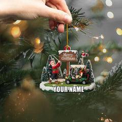 Maxcorners Custom Name Merry Golfmas Christmas Ornament, Gift For Golf Lover, Xmas Ornament