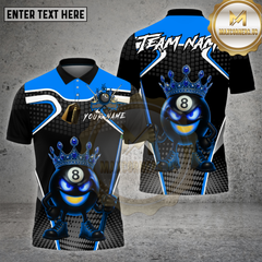 Maxcorners Billiards Shirt 8 Ball King Lightning White Strike Multioptions Personalized Name, Team Name Unisex 3D Shirt