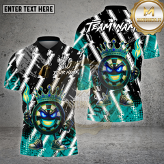 Maxcorners Darts Shirt King Lightning Black White Flame Crown Multioptions Personalized Name, Team Name Unisex 3D Shirt