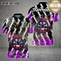 Maxcorners Darts Shirt King Lightning Black White Flame Crown Multioptions Personalized Name, Team Name Unisex 3D Shirt