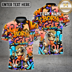 Maxcorners Golf Born To Golf Graffiti Street Vibes Multi Options Personalized Name, Team Name 3D Shirt