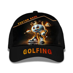 Maxcorners Golf King Personalized Golf Cap, Funny Golf Cap, Gift For Dad, Golf Gift For Men