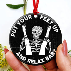 Maxcorners Personalized Funny Naughty Skeleton Couple - Ornament