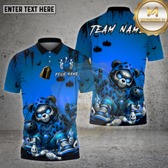 Maxcorners Neon Graffiti Panda Bowling Shirt Halloween Glow Spooky Ball Custom Name Team Personalized Jersey (4 Colors)
