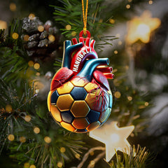 Maxcorners Ball Heart Home Decor Christmas Ornament, Personalized Ornament 2D Flat LM2211