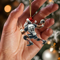 Maxcorners Ball And Santa Home Decor Christmas Ornament, Personalized Ornament 2D Flat LM2211