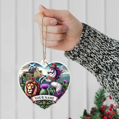 Maxcorners Custom Name Scotland Ornament, Christmas Gift for Scotland Lover5 2D Flat LM2111