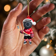 Maxcorners Squid Game Hockey Christmas Ornament, Personalized Ornament 2D Flat LM2211
