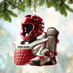 Maxcorners Custom Karate Lover Ornament, Personalized Ornament 2D Flat LM2211