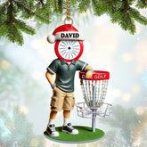 Maxcorners Custom Name Golf Ornament, Christmas Gift Decoration 2D Flat LM2211
