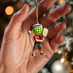Maxcorners Pickleball Christmas Ornament, Personalized Ornament 2D Flat LM2211