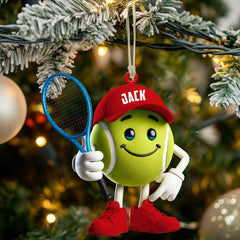 Maxcorners Cool Tennis Ball Christmas Ornament, Personalized Ornament 2D Flat LM2211