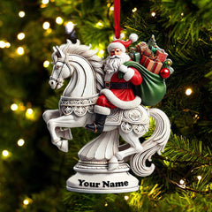 Maxcorners Chess Santa Christmas Ornament, Personalized Ornament 2D Flat LM2211