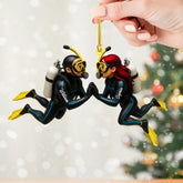 Maxcorners Diver, Home Decor, Christmas Ornament, Personalized Ornaments 2D Flat LM2111