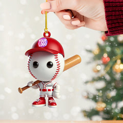 Maxcorners Baseball Christmas Ornament, Personalized Ornament 2D Flat LM2211