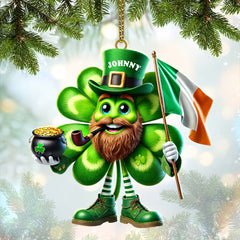 Maxcorners Custom Name Ireland Ornament, Ireland Lover Christmas Gift 2D Flat LM2111