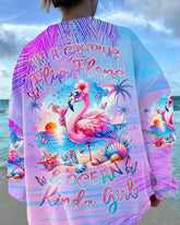 Maxcorners Camping Flip Flops Ocean Kinda Girl Flamingo All Over Print LM2101