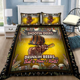Maxcorners Hunting Deer Drinking Beer Bedding Set
