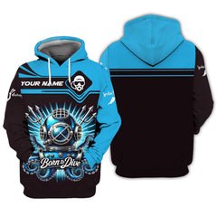 Maxcorners Born To Dive Custom Name 3D Shirt Scuba Diving Personalized Gift For Diver Lovers LM2111