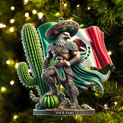 Maxcorners Custom Name Mexico Ornament, Mexico Lover Christmas Gift 2D Flat LM2111