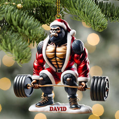 Maxcorners King Kong Weight Lifting Christmas Ornament, Personalized Ornament 2D Flat LM2211