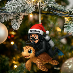 Maxcorners Diving, Sea Lover Home Decor, Christmas Ornament, Personalized Ornament9 2D Flat LM2111