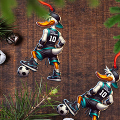 Maxcorners Football Duck Christmas Ornament, Personalized Ornament 2D Flat LM2211