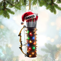 Maxcorners Custom Name Archery Ornament, Archery Christmas Gift Decoration 2D Flat LM2111